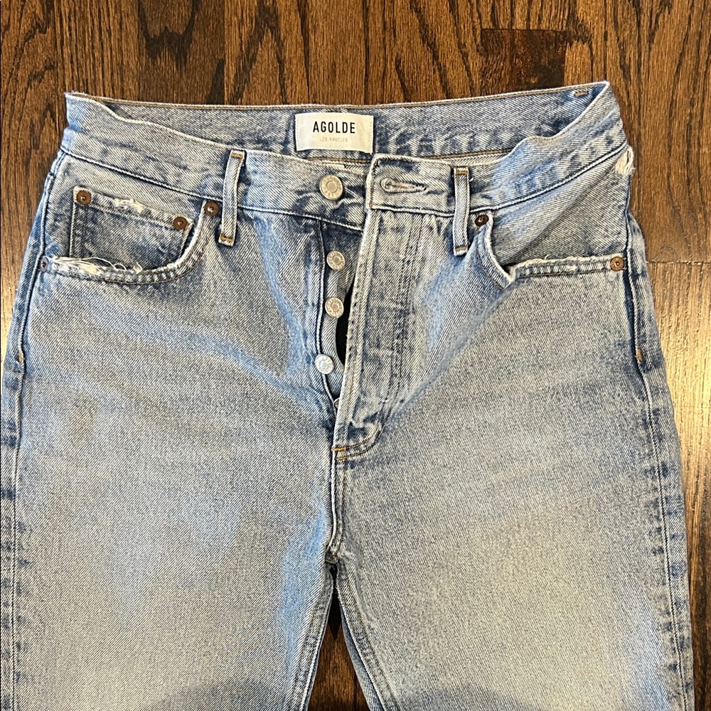 Agolde High Rise Light Blue Jeans